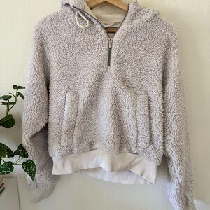 🤍 Lululemon Teddy Fleece Half-Zip Hoodie – Soft Gray (Size S) 🤍